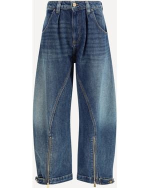 Pinko Balloon Jeans With Zip - Blue