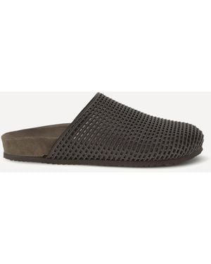 Brunello Cucinelli Leather Slides - White