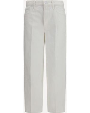 Mother Rabbit Hole Ankle Jeans - White