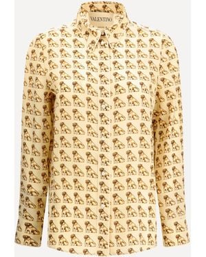 Valentino Silk Crepe De Chine Shirt - Metallic