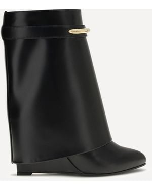Givenchy Leather Shark Ankle Boots - Black