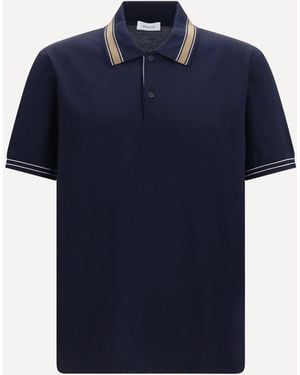 Ferragamo Polo Piqué - Blu