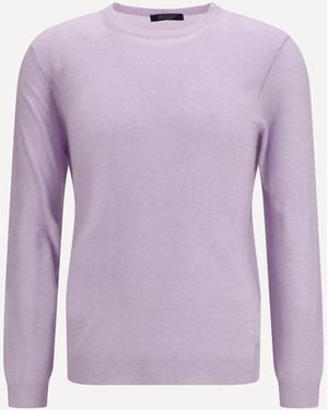 Aragona Cashmere Maglione Girocollo - Viola