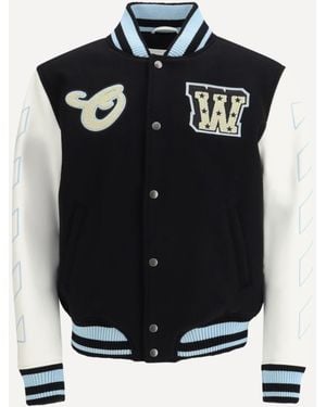 Off-White c/o Virgil Abloh Varsity Star Logo Jacket - Black