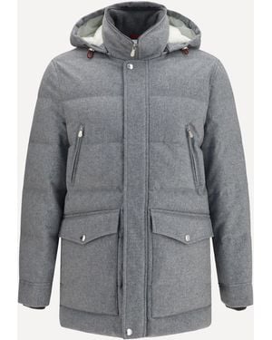 Brunello Cucinelli Cashmere Down Jacket - Grey