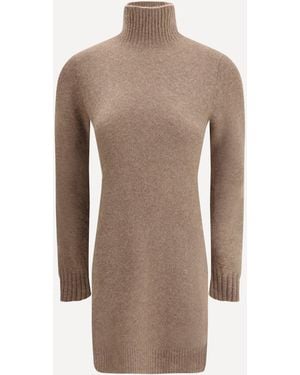 Max Mara Pure Stretch Cashmere Mini Dress - Brown