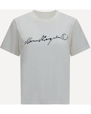 MM6 by Maison Margiela Central-Print T-Shirt - Grey