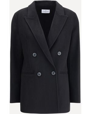 The Dynamis Studio Wool Blazer Coat - Blue
