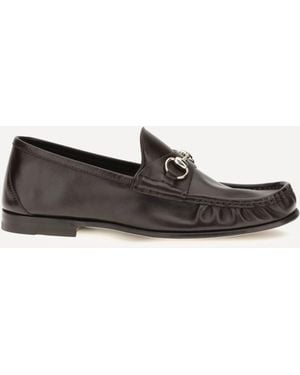 Gucci Lugano Leather Loafers - White