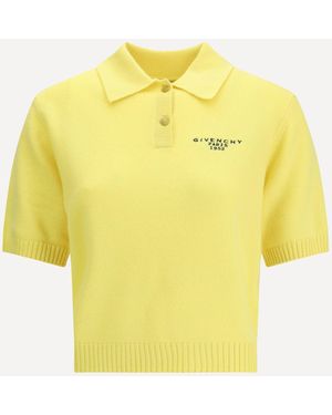 Givenchy Short Sleeve Polo - Yellow