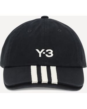 Y-3 Stripes Baseball Hat - Black