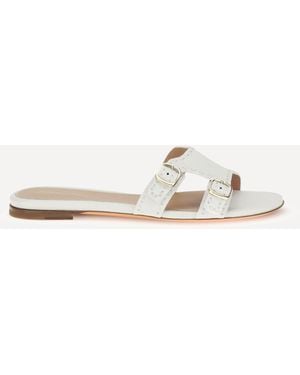Santoni Low Leather Sandals - Natural