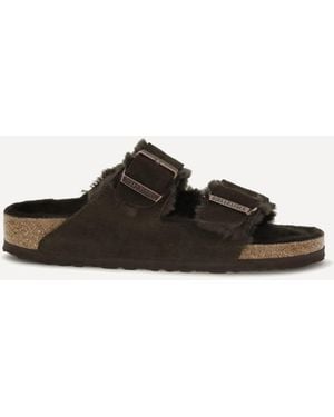 Birkenstock Arizona Shearling Sandals - Black