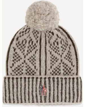 Moncler Cappello Beanie Con Pon Pon - Grigio