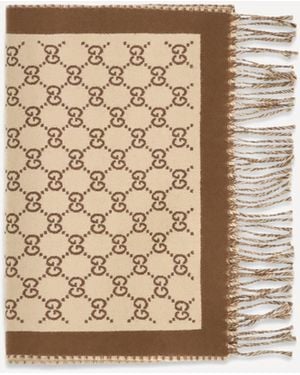 Gucci Gg All-Over Wool Scarf - Natural