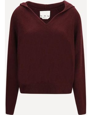 Sa Su Phi Cashmere Hooded Jumper - Purple
