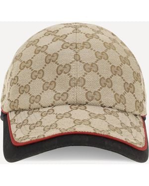 Gucci Gg Cotton Fabric Baseball Hat - Natural