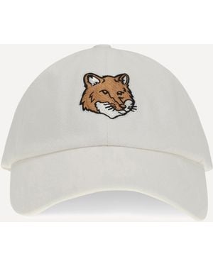 Maison Kitsuné Natural Fox Baseball Hat - White