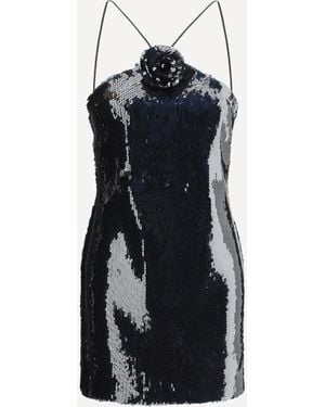 Magda Butrym Abito Mini Di Paillettes - Nero