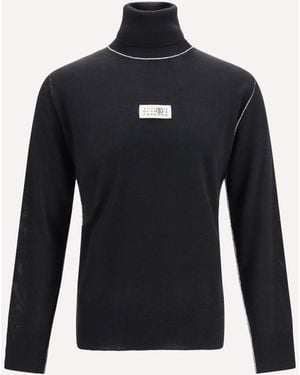 MM6 by Maison Margiela Turtelneck Jumper - Blue