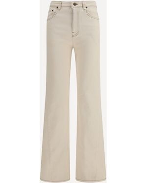 Burberry High-Waisted Bootcut Jeans - White