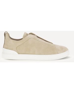 ZEGNA Suede Trainers - Natural