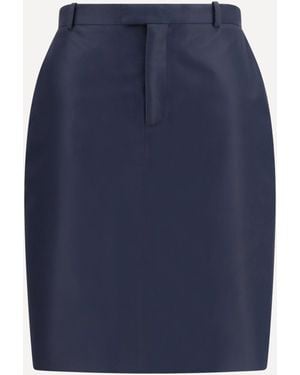 Gucci Silk Faille Skirt - Blue