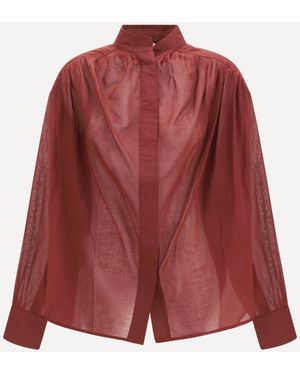 ANDAMANE Rania Oversized Shirt - Red