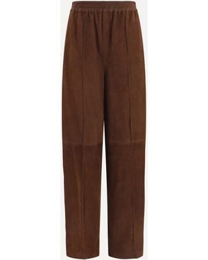 Fabiana Filippi Suede Trousers - Brown