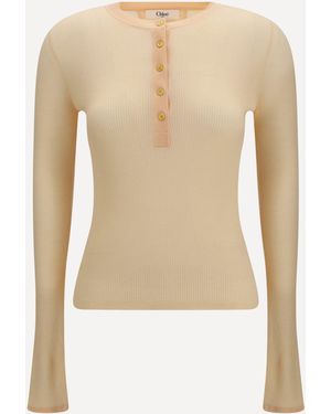 Chloé Maglia A Costine - Neutro