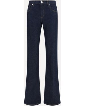 Haikure Five-Pocket Jeans With Back Slits - Blue