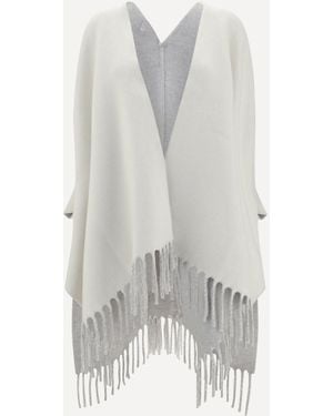Brunello Cucinelli Poncho - Bianco