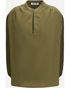 DARKPARK Tracy Textured Gathered Blouse - Green