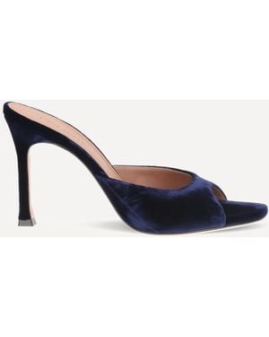 AMINA MUADDI Alexa Velvet Sandals - Blue