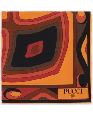 PUCCI Bongo Print Silk Scarf - Orange