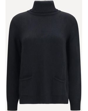 Ella High Neck Jumper - Blue