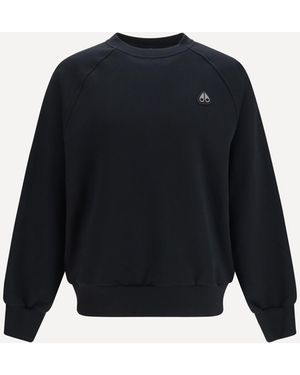 Moose Knuckles Felpa Yul Girocollo - Blu