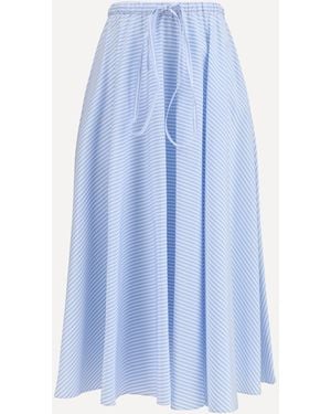 Crida Milano Striped Long Skirt Locorotondo - Blue