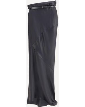 Tom Ford Satin Long Skirt - Blue