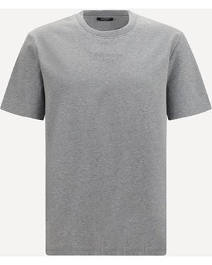Balmain Embroidered Logo T-Shirt - Grey