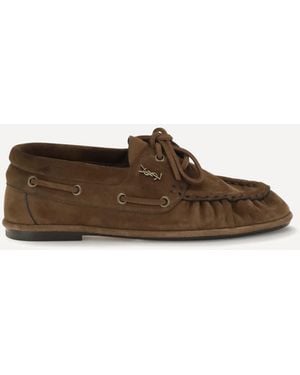 Saint Laurent Mocassini Da Barca - Marrone
