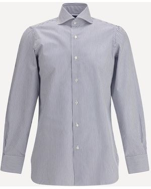 Finamore 1925 Camicia Napoli A Righe - Blu