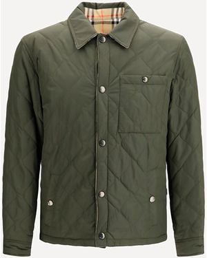 Burberry Camicia Brighton Reversibile - Verde