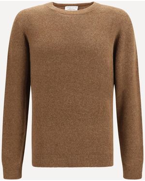 Roberto Collina Wool And Camel Jumper - Brown