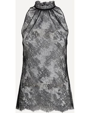 McQueen Sleeveless Lace Top - Gray