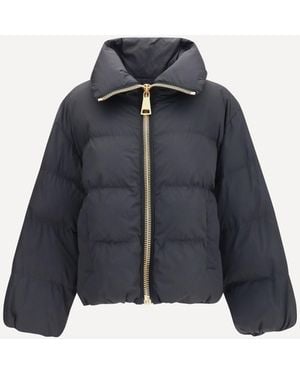 Balmain Padded High-Neck Jacket - Blue