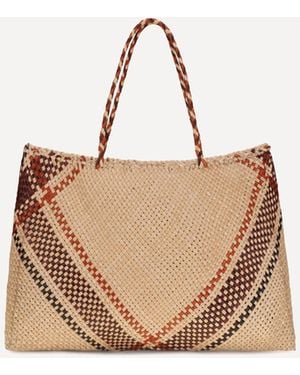 Dragon Diffusion Handwoven Leather Tote Bag - Natural