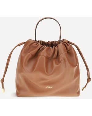 Chloé Icons Leather Chain Shoulder Bag - Brown