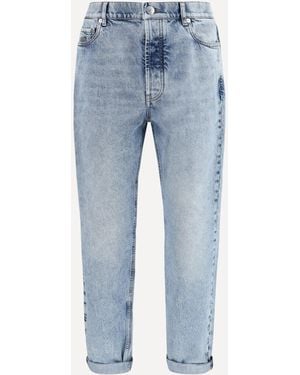 Brunello Cucinelli Straight-Leg Turn-Up Jeans - Blue