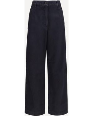 Dries Van Noten Jeans A Gamba Larga - Blu